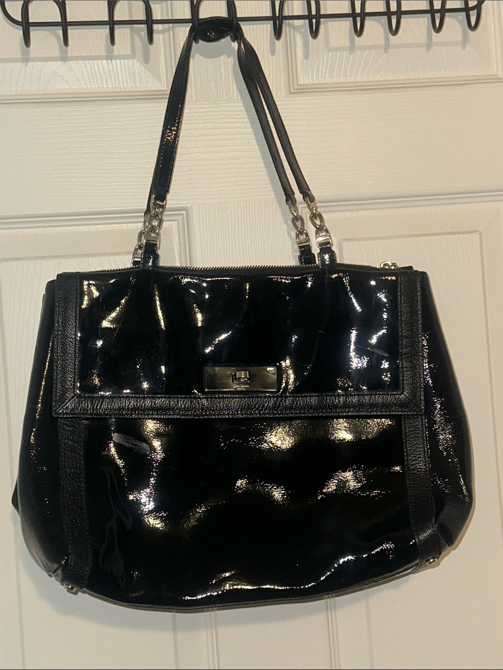 kate spade Black Patent Shoulder Bag